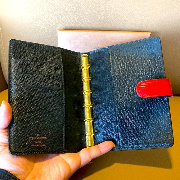 Louis Vuitton 5.5” x 4” Epi Notebook Passport Red Wallet - Picture 14 of 16